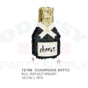 12196 CHAMPAGNE BOTTLE PULL POP-OUT PINATA
