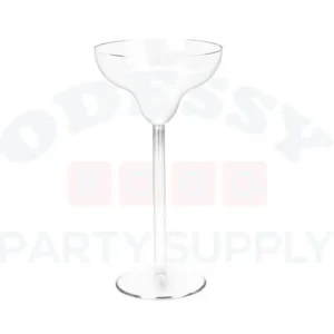 PLASTIC LARGE MARGARITA GLASS CENTERPIECE - CLEAR