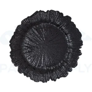 REEF PLASTIC CHARGER PLATE 13" - BLACK