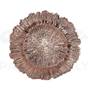 REEF PLASTIC CHARGER PLATE 13" - ROSE GOLD