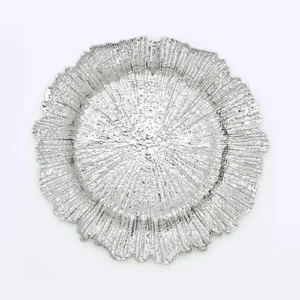 REEF PLASTIC CHARGER PLATE 13" - SILVER
