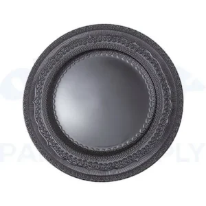 EYELET PLASTIC CHARGER PLATE 13" - BLACK