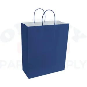 PAPER BAGS WITH HANDLES FOR FAVORS & GIFTS 15-3/4" - ROYAL BLUE