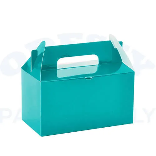 TAKEOUT BOX 12PCS/BAG - TURQUOISE