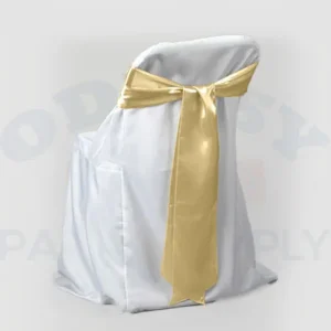 SATIN CHAIR BOW 6" X 108" 6PC/BAG - GOLD