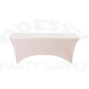 SPANDEX RECTANGLE TABLE COVERS 6FT - BLUSH