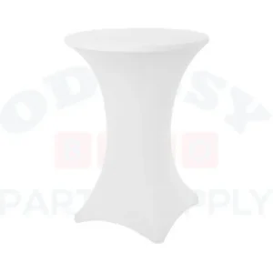 SPANDEX COCKTAIL TABLE COVER - WHITE