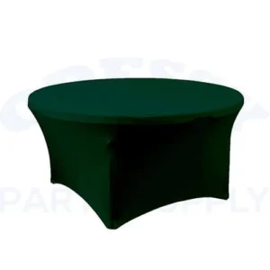 SPANDEX ROUND TABLE COVER 60" - FOREST GREEN