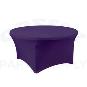 SPANDEX ROUND TABLE COVER 60" - PURPLE