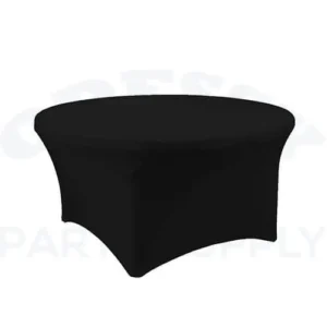 SPANDEX ROUND TABLE COVER 72" - BLACK