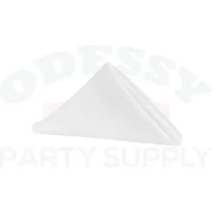 POLYESTER NAPKINS 17" 6PC/PACK - WHITE
