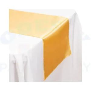 SATIN TABLE RUNNER 14" X 108" - GOLD