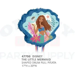 47750 DISNEY THE LITTLE MERMAID SHAPED DRUM PULL PINATA