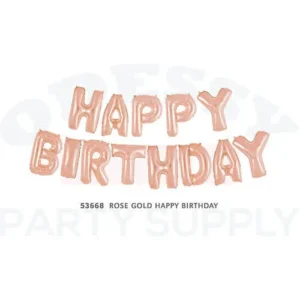 53668 ROSE GOLD HAPPY BIRTHDAY