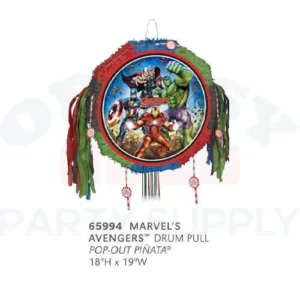 65994 MARVEL'S AVENGERS DRUM PULL POP-OUT PINATA