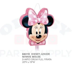 66319 DISNEY JUNIOR MINNIE MOUSE SHAPED DRUM PULL PINATA
