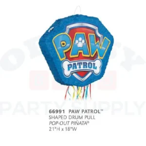66991 PAW PETROL SHAPED DRUM PULL POP-OUT PINATA