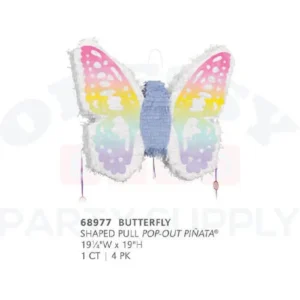 68977 BUTTERFLY SHAPD PULL POP-OUT PINATA