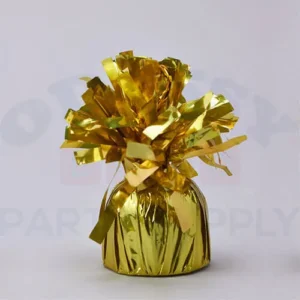 FOIL BALLOON WEIGHT 6OZ 5" - GOLD