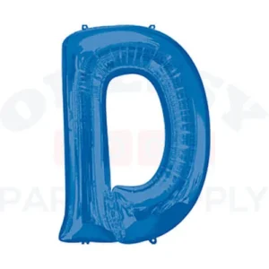 34" Anagram Letter D Blue