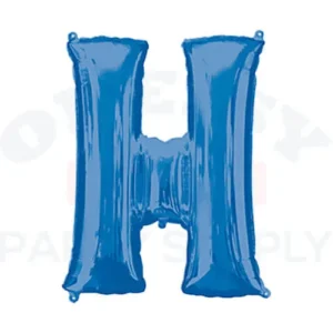 34" Anagram Letter H Blue