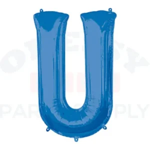 34" Anagram Letter U Blue