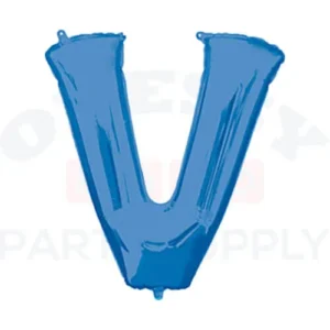 34" Anagram Letter V Blue