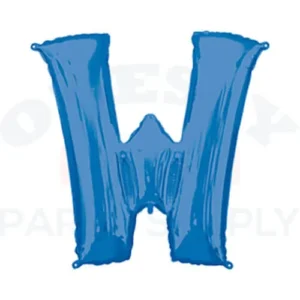 34" Anagram Letter W Blue