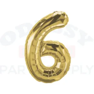 DecoNumber Gold 6 size 34"