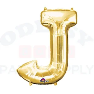 34" Anagram Letter J Gold