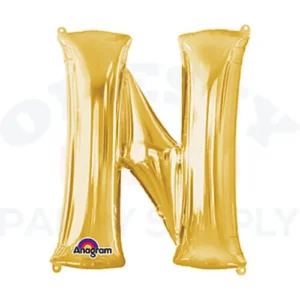 34" Anagram Letter N Gold