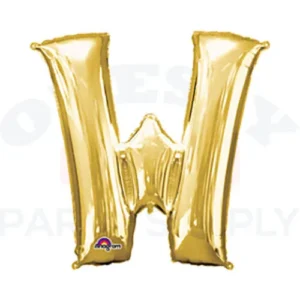 34" Anagram Letter W Gold