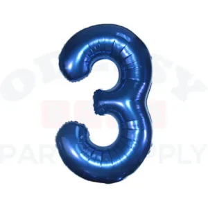 DecoNumber Navy Blue 3 size 34"