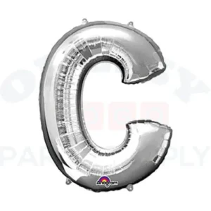 34" Anagram Letter C Silver