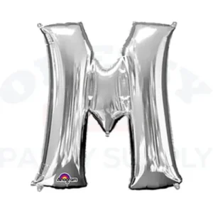 34" Anagram Letter M Silver