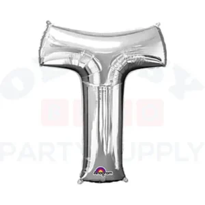 34" Anagram Letter T Silver