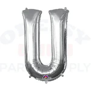 34" Anagram Letter U Silver