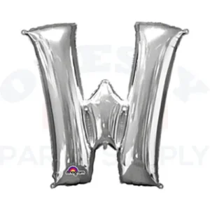 34" Anagram Letter W Silver